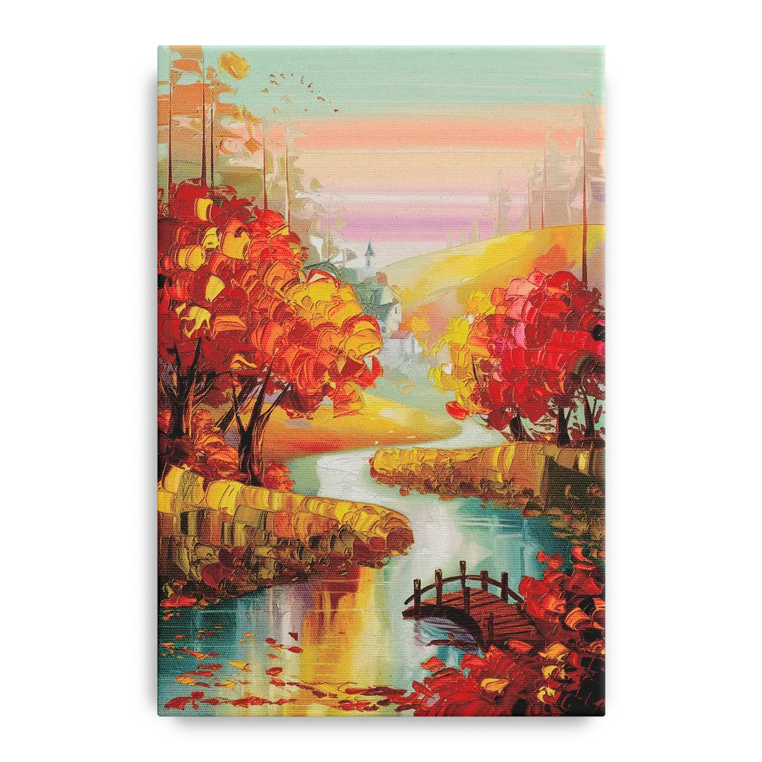 New Hope Autumn Landscape Front - Canvas Wall Art