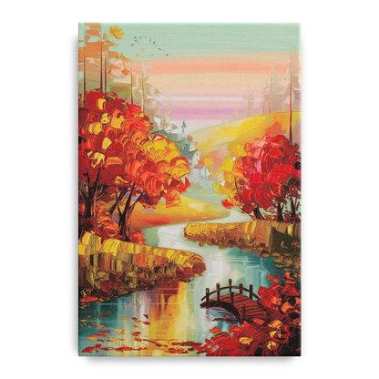 New Hope Autumn Landscape Front - Canvas Wall Art