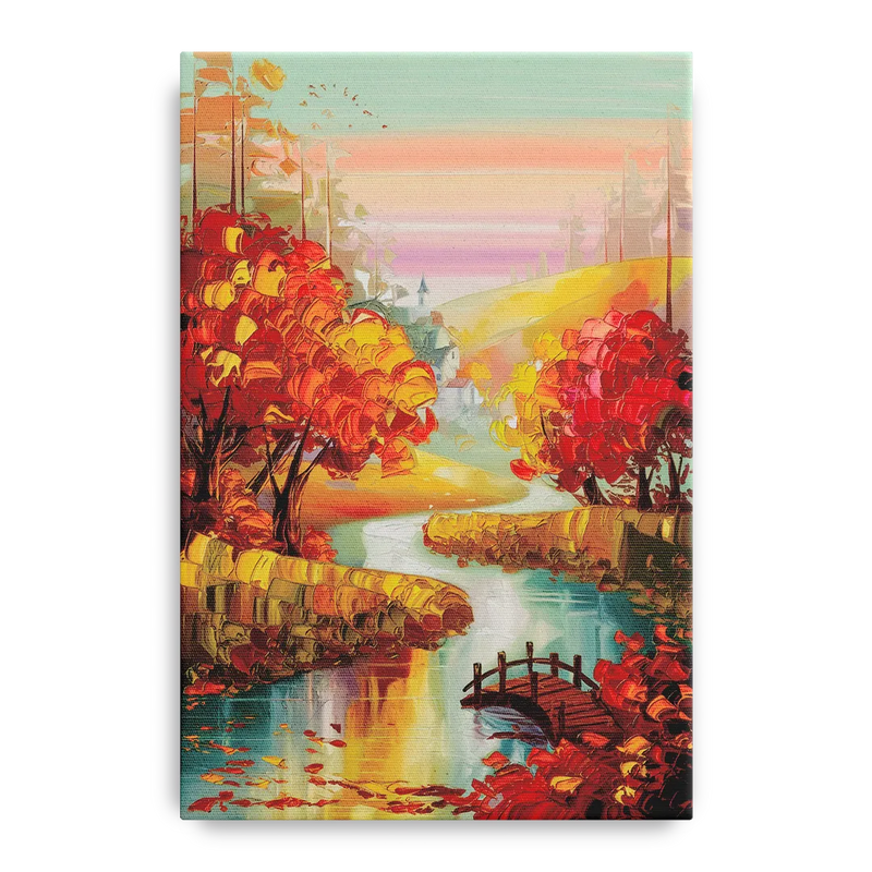 New Hope Autumn Landscape Front - Canvas Wall Art