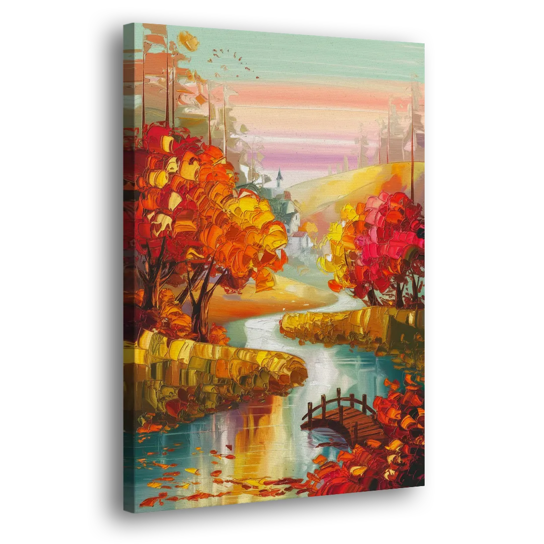 New Hope Autumn Landscape Side - Canvas Wall Art