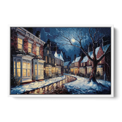 New Hope Historic Downtown Front - White Canvas Wall Art