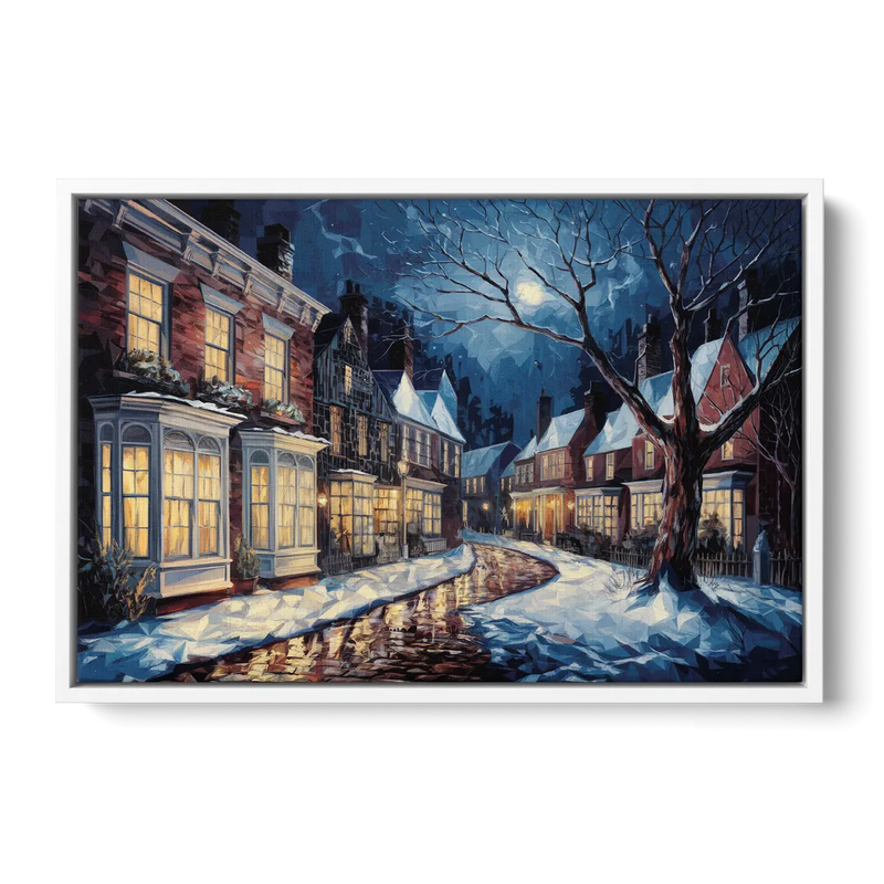 New Hope Historic Downtown Front - White Canvas Wall Art