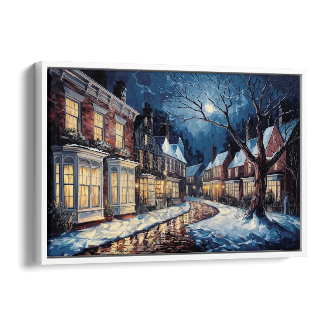 New Hope Historic Downtown Side - White Canvas Wall Art