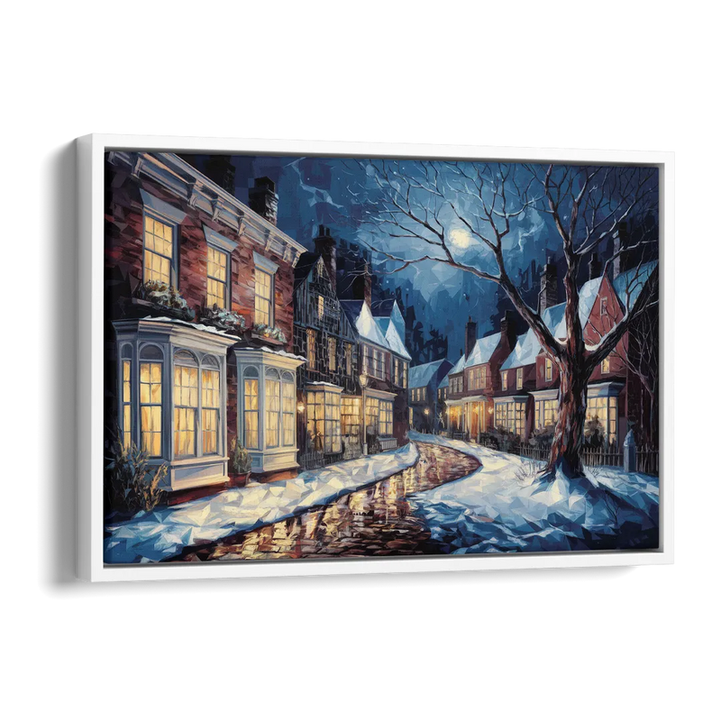 New Hope Historic Downtown Side - White Canvas Wall Art