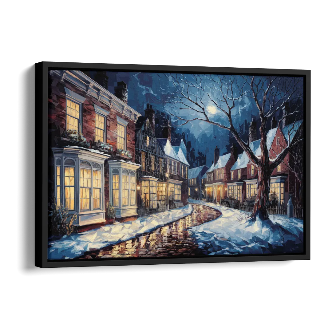 New Hope Historic Downtown Side - Black Canvas Wall Art