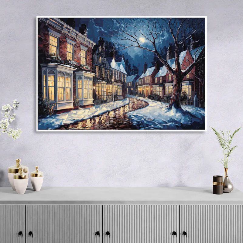 New Hope Historic Downtown Living Room - White Canvas Wall Art