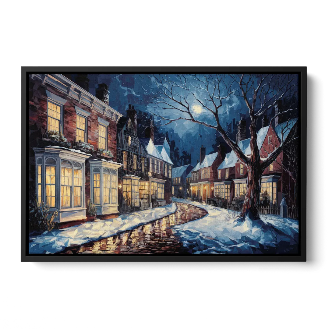 New Hope Historic Downtown Front - Black Canvas Wall Art
