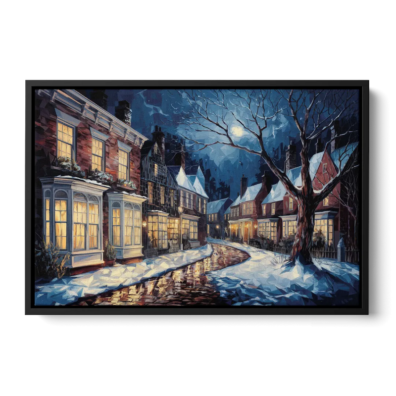 New Hope Historic Downtown Front - Black Canvas Wall Art
