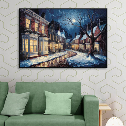 New Hope Historic Downtown Sitting Room - Black Canvas Wall Art