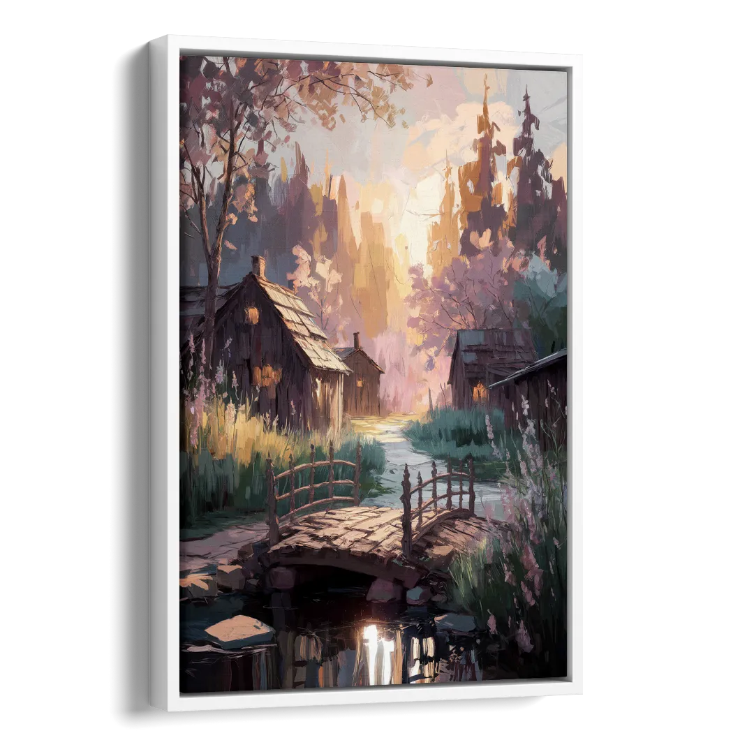 New Hope Rustic Charm Side - White Canvas Wall Art