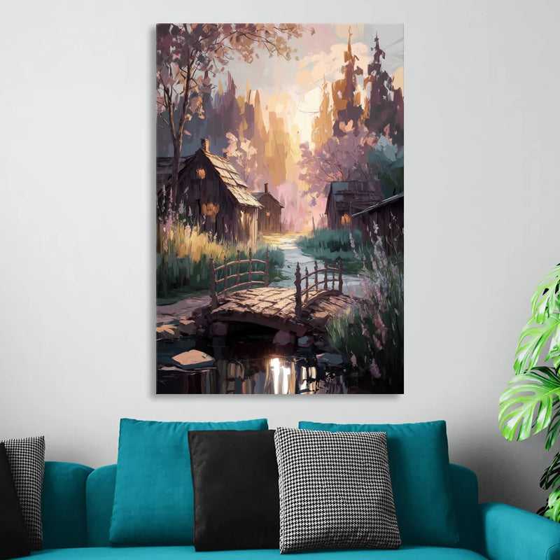 New Hope Rustic Charm Living Room - Canvas Wall Art