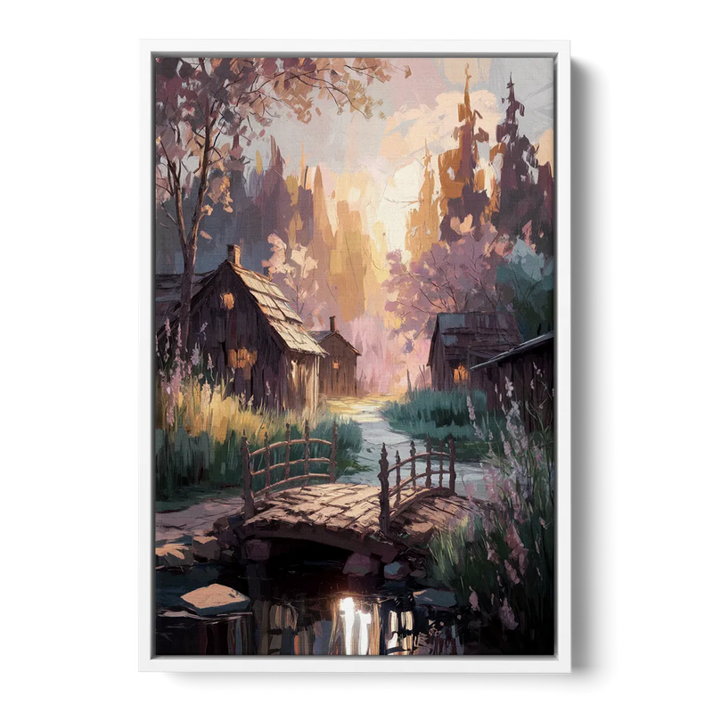 New Hope Rustic Charm Front - White Canvas Wall Art