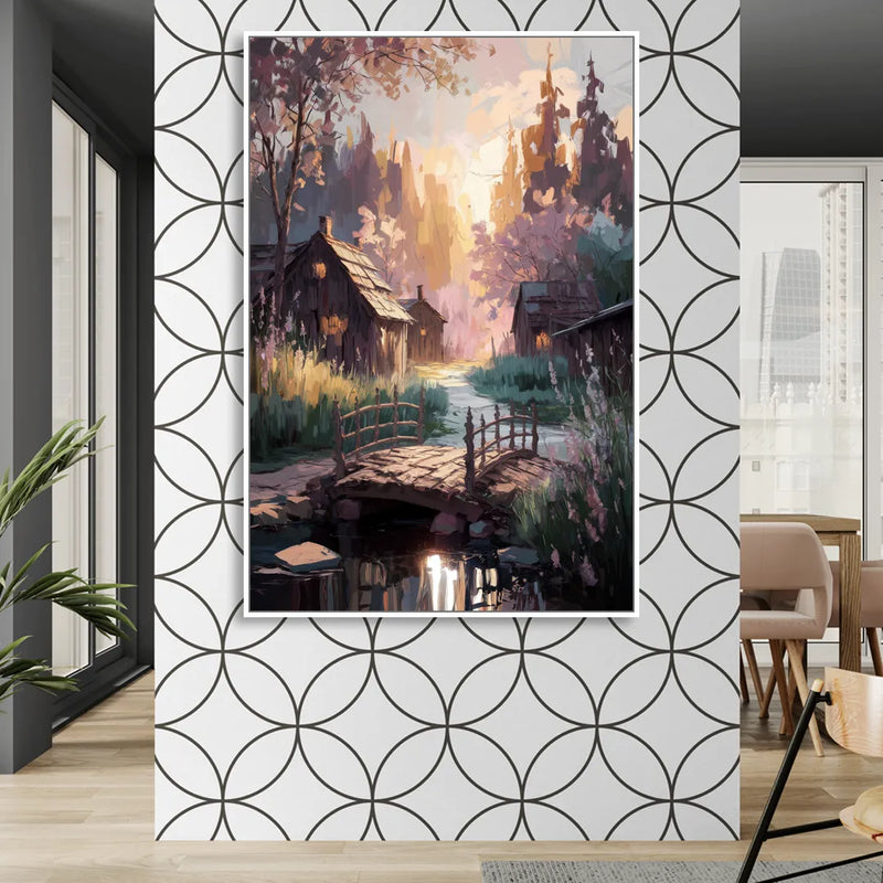 New Hope Rustic Charm Sitting Room - White Canvas Wall Art