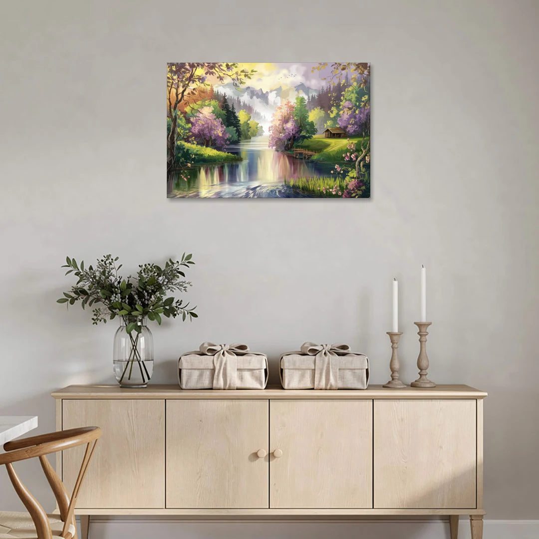 New Hope Scenic River Views - Canvas Wall Art - Coffee Table - 36x24