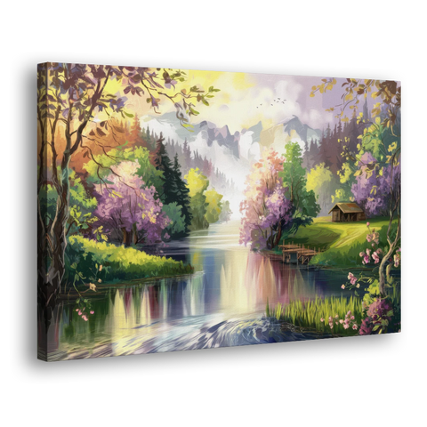 New Hope Scenic River Views - Canvas Wall Art - Side
