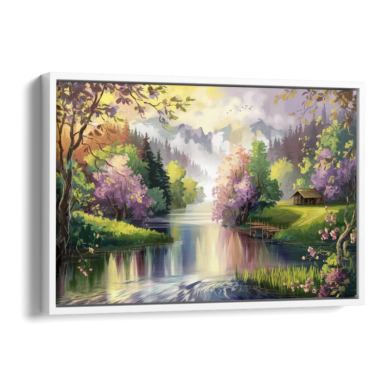 New Hope Scenic River Views Side - White Canvas Wall Art