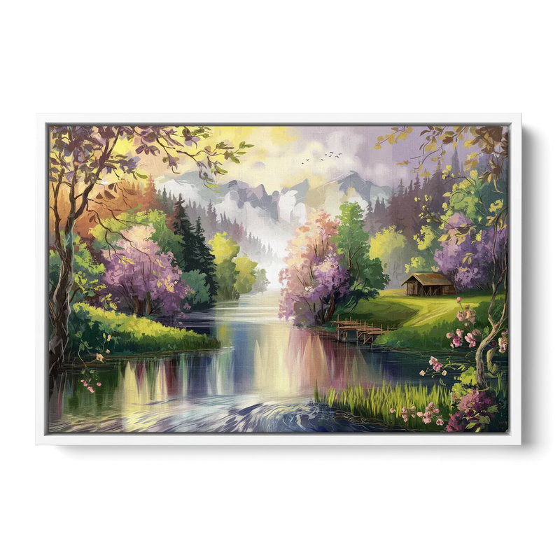 New Hope Scenic River Views Front - White Canvas Wall Art