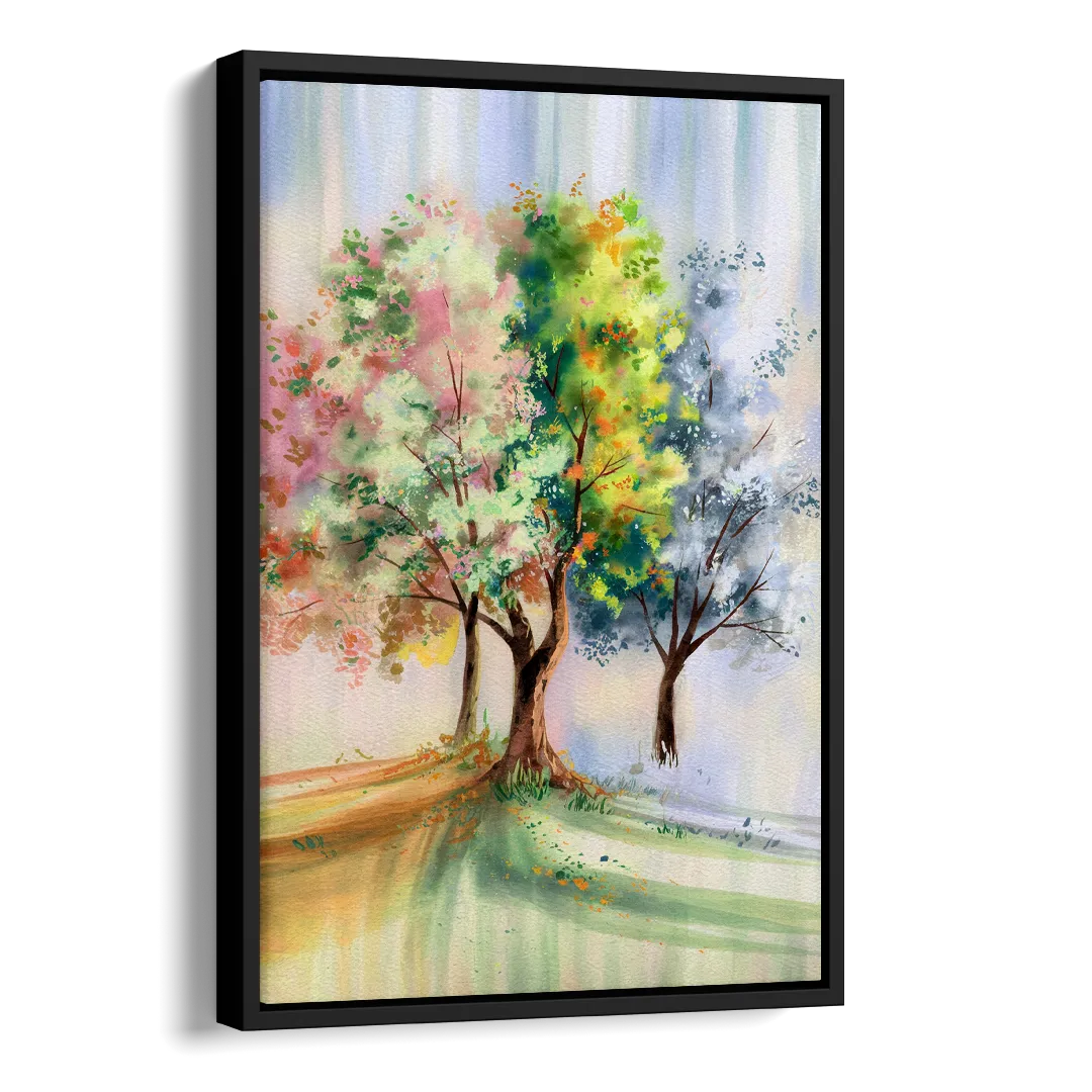 New Hope Seasonal Beauty Side - Black Canvas Wall Art