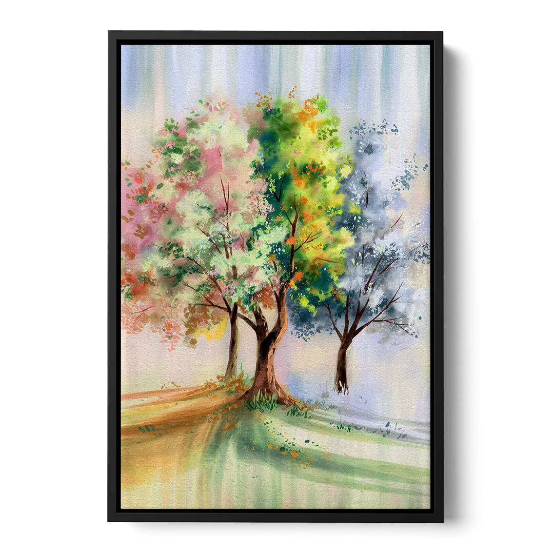 New Hope Seasonal Beauty Front - Black Canvas Wall Art