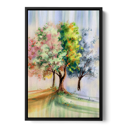 New Hope Seasonal Beauty Front - Black Canvas Wall Art