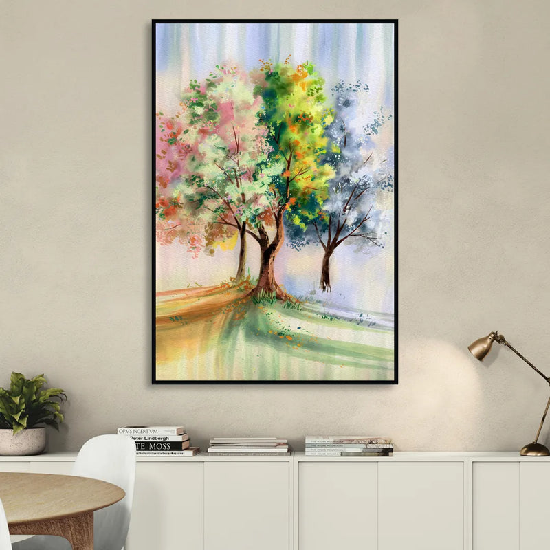 New Hope Seasonal Beauty Sitting Room - Black Canvas Wall Art