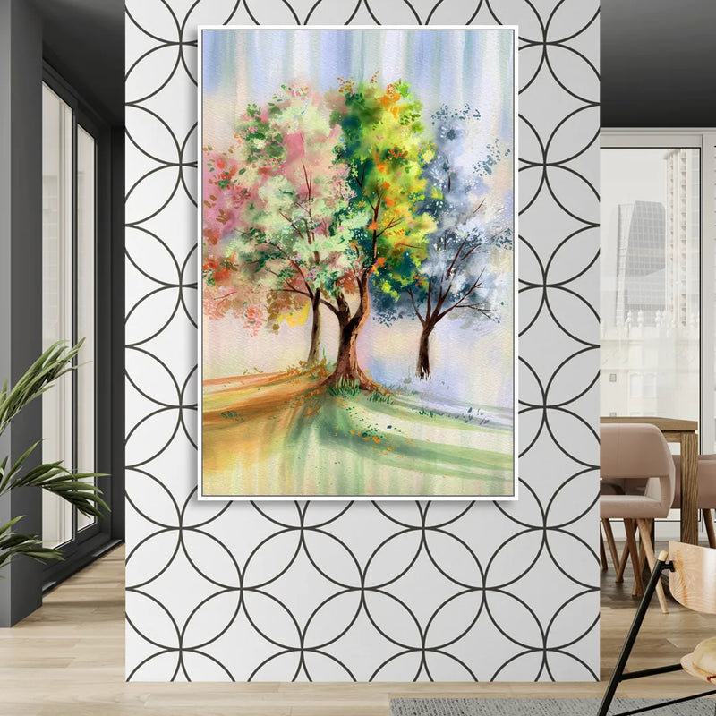 New Hope Seasonal Beauty Living Room - White Canvas Wall Art