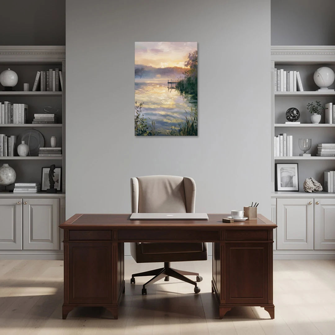 New Hope Waterfront Serenity - Canvas Wall Art - Office - 24x36