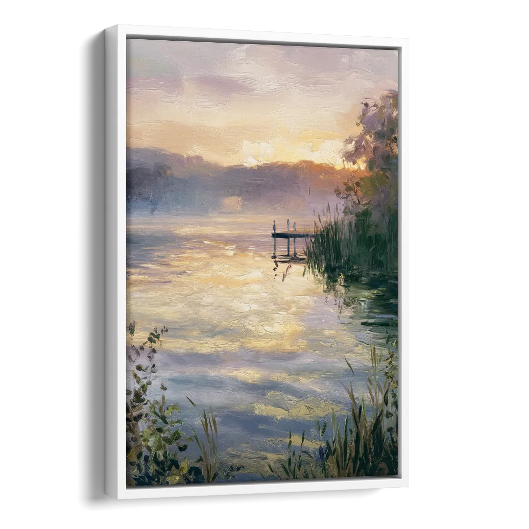 New Hope Waterfront Serenity Side - White Canvas Wall Art