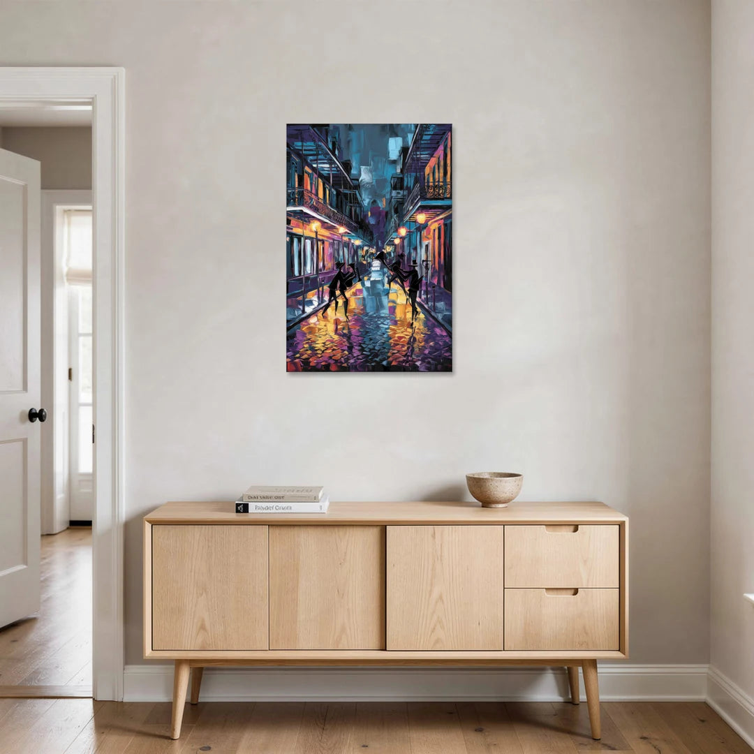 New Orleans Bourbon Street Vibes - Canvas Wall Art - Coffee Table - 24x36