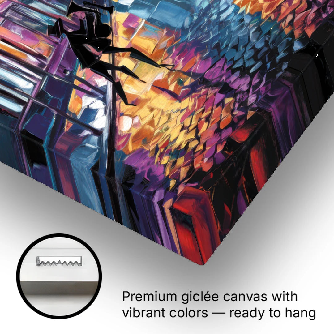 New Orleans Bourbon Street Vibes - Canvas Wall Art - Gallery Wrap Corner