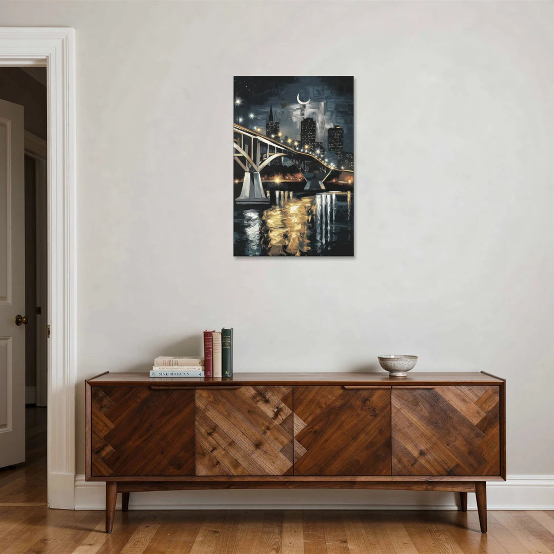 New Orleans Crescent City Nights - Canvas Wall Art - Coffee Table - 24x36