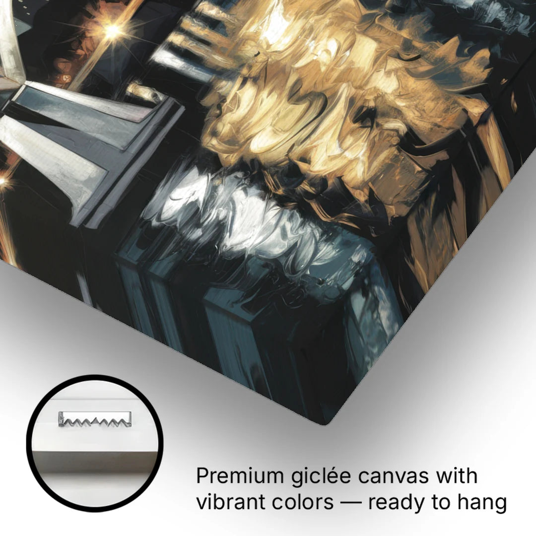 New Orleans Crescent City Nights - Canvas Wall Art - Gallery Wrap Corner