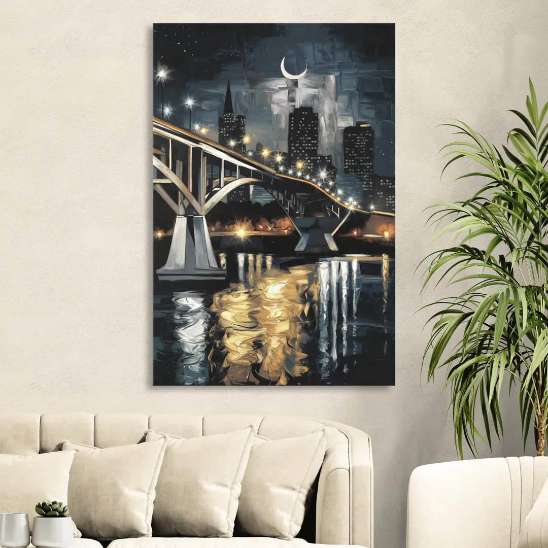 New Orleans Crescent City Nights Living Room - Canvas Wall Art