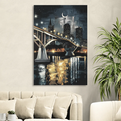 New Orleans Crescent City Nights Living Room - Canvas Wall Art