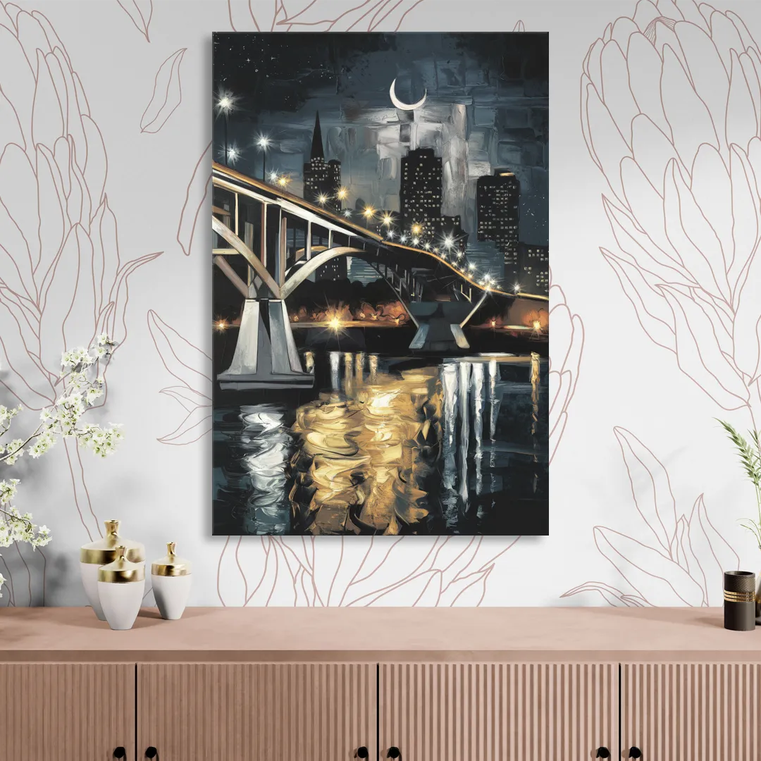 New Orleans Crescent City Nights Sitting Room - Canvas Wall Art