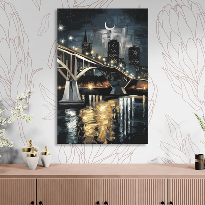 New Orleans Crescent City Nights Sitting Room - Canvas Wall Art