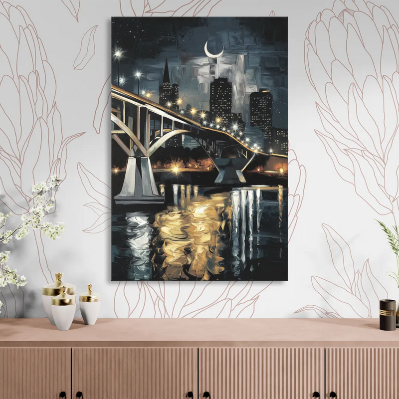 New Orleans Crescent City Nights Sitting Room - Canvas Wall Art