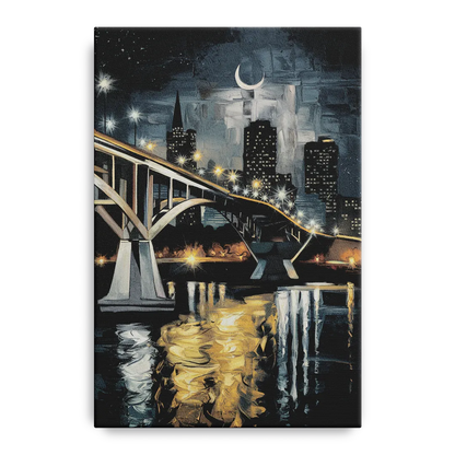 New Orleans Crescent City Nights Front - Canvas Wall Art