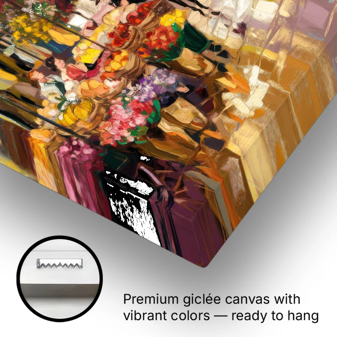 New Orleans French Market Charm - Canvas Wall Art - Gallery Wrap Corner