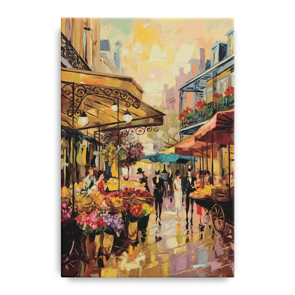 New Orleans French Market Charm Front - Canvas Wall Art