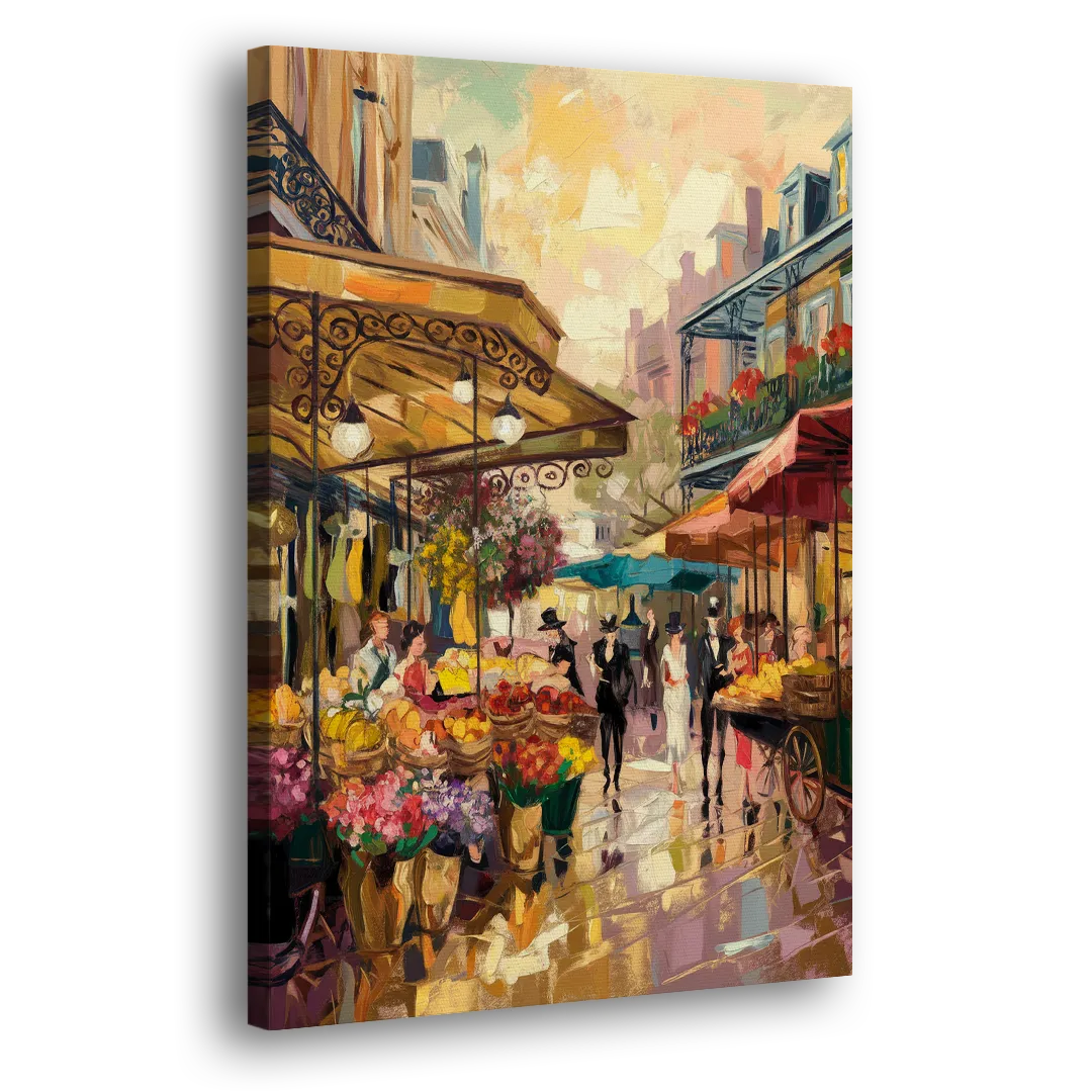 New Orleans French Market Charm Side - Canvas Wall Art