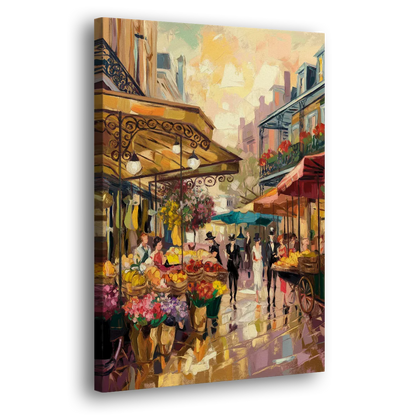 New Orleans French Market Charm Side - Canvas Wall Art