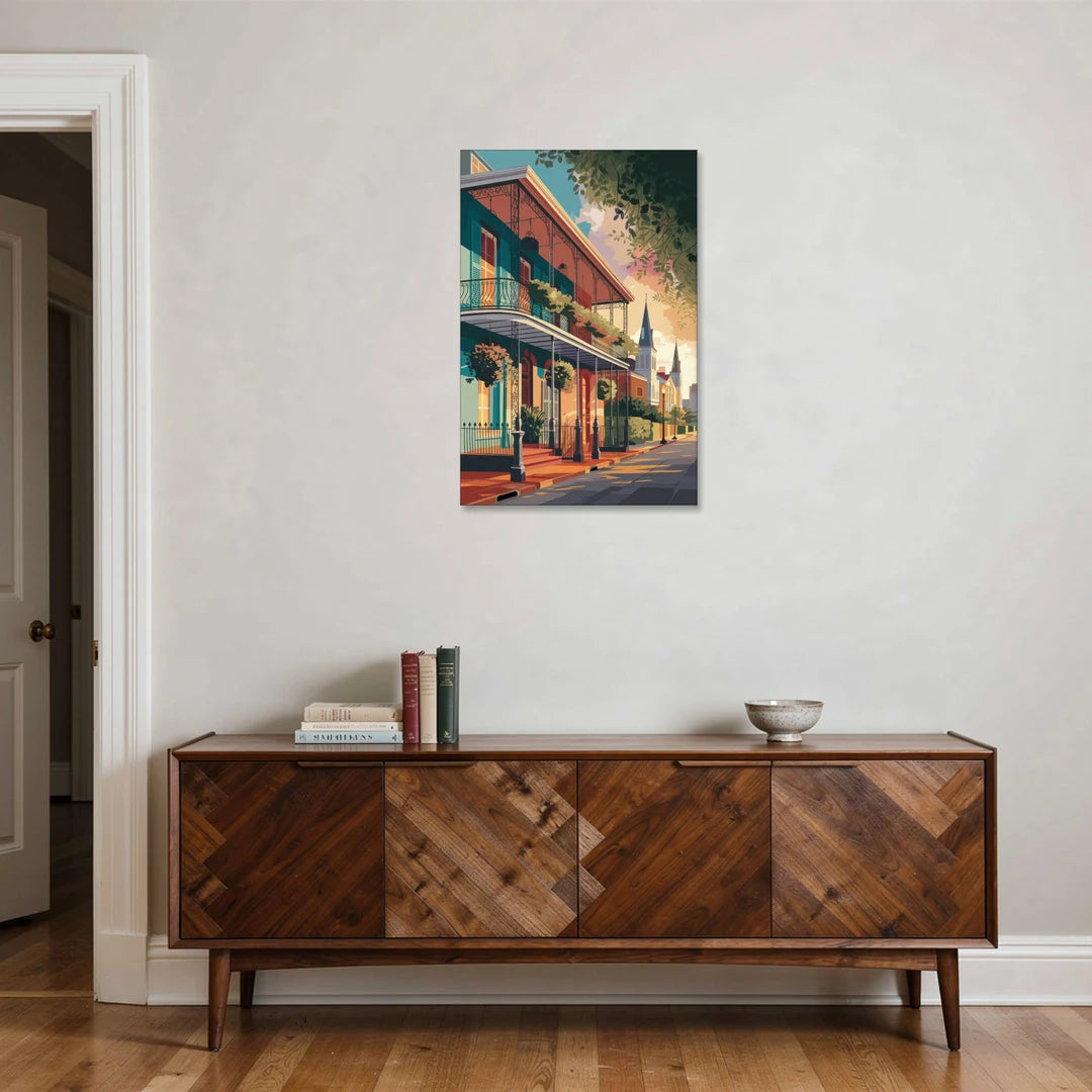 New Orleans Historic Architecture - Canvas Wall Art - Coffee Table - 24x36