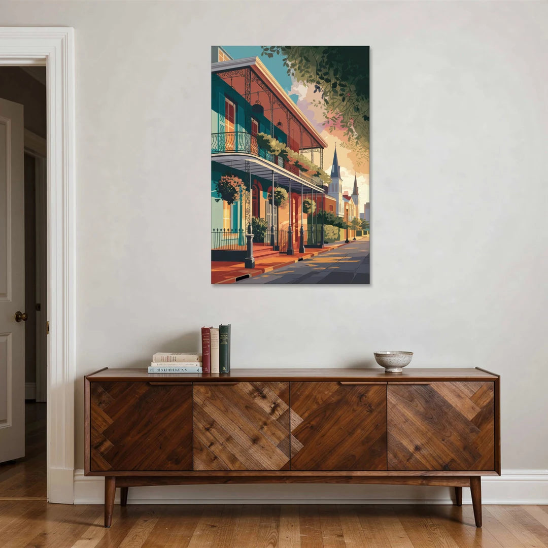 New Orleans Historic Architecture - Canvas Wall Art - Coffee Table - 32x48