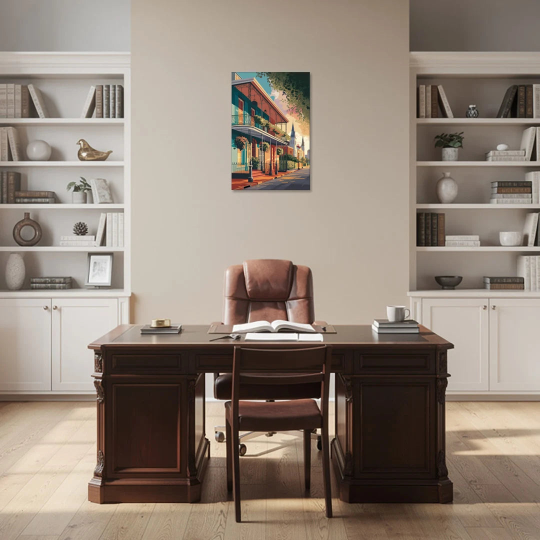New Orleans Historic Architecture - Canvas Wall Art - Office - 20x30