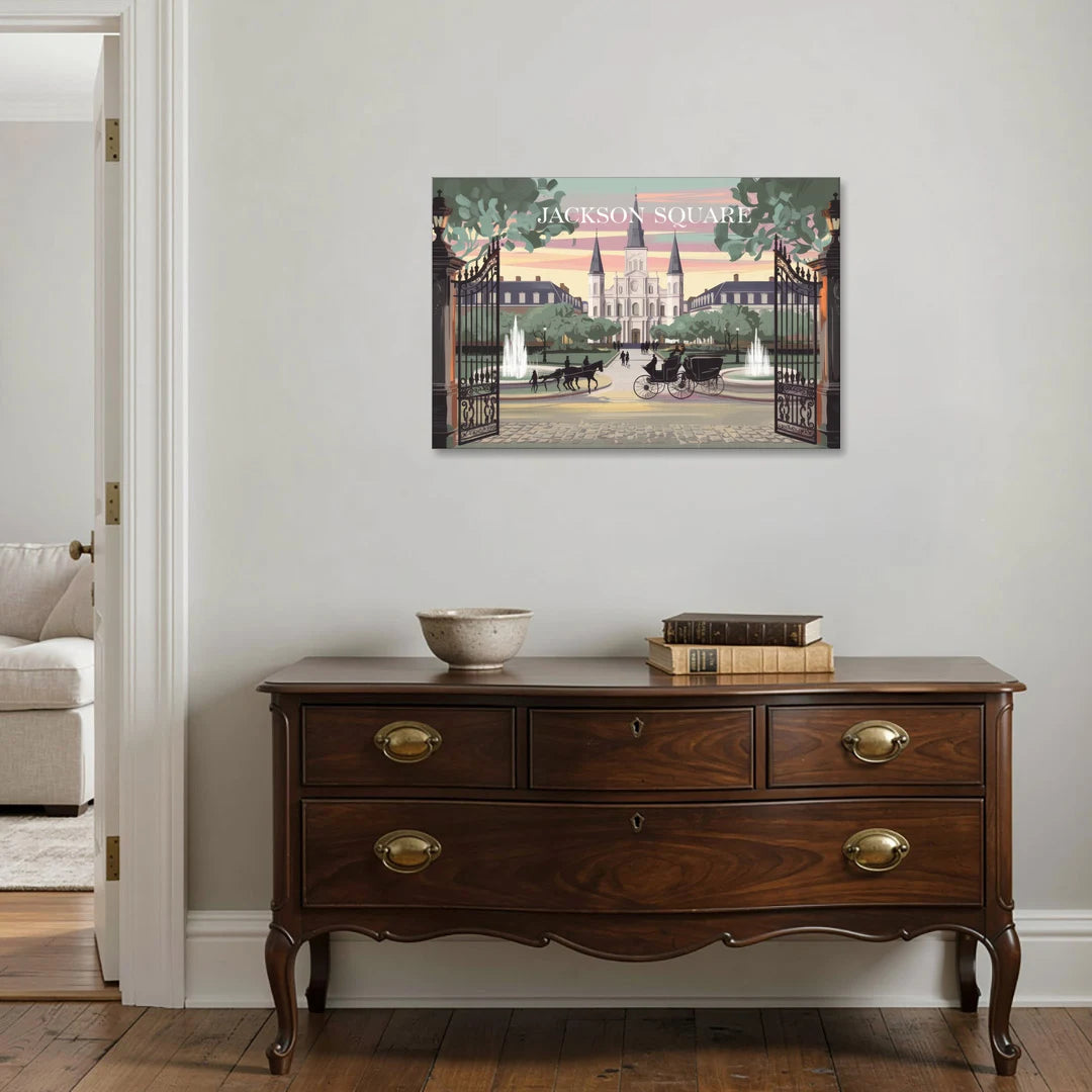New Orleans Jackson Square - Canvas Wall Art - Coffee Table - 36x24
