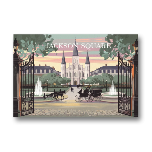 New Orleans Jackson Square - Canvas Wall Art - Front