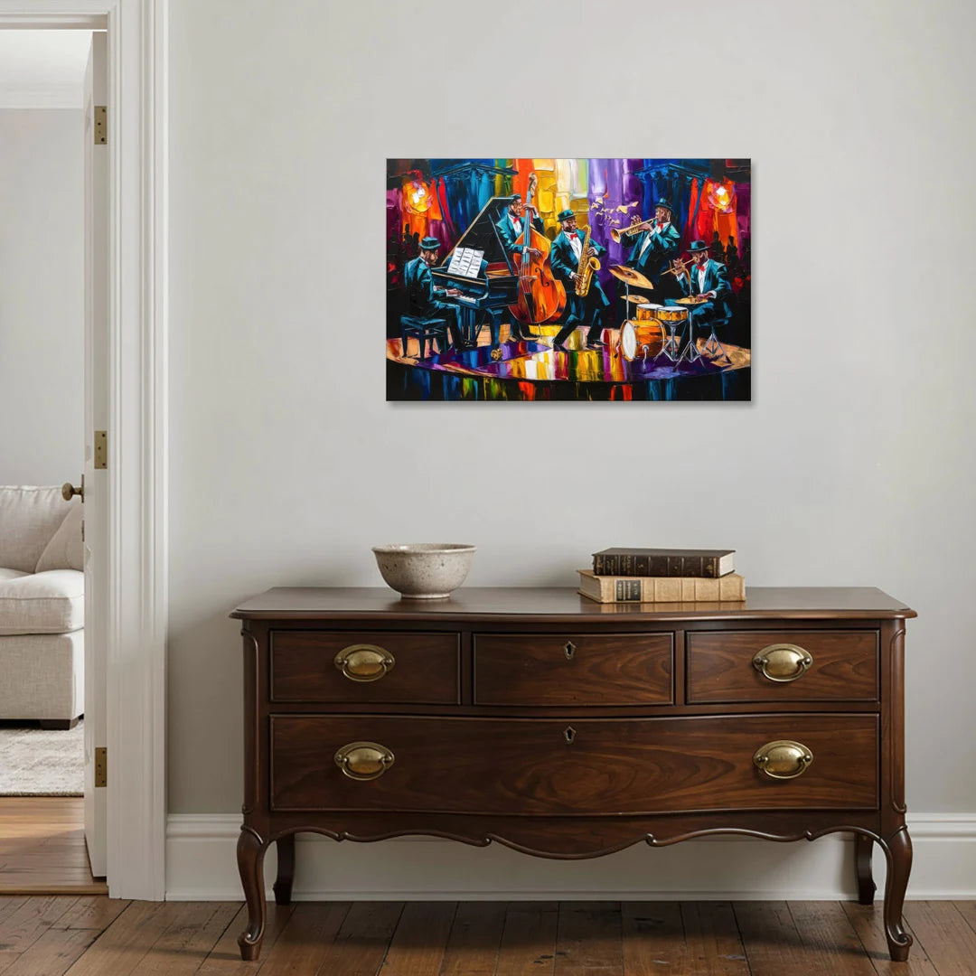 New Orleans Jazz Musicians - Canvas Wall Art - Coffee Table - 36x24