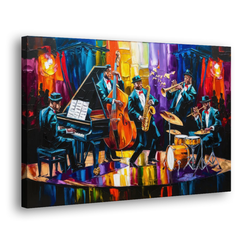 New Orleans Jazz Musicians - Canvas Wall Art - Side