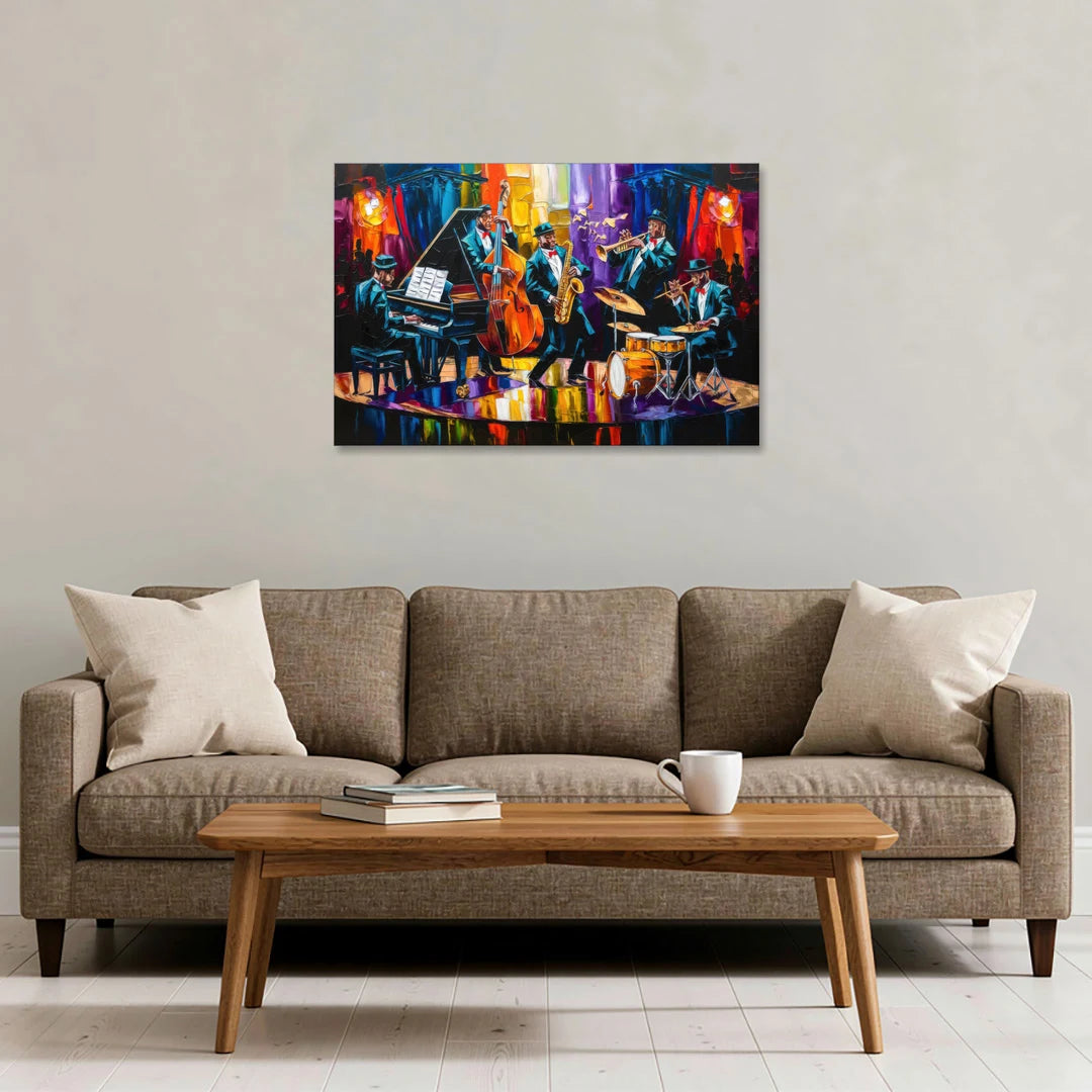 New Orleans Jazz Musicians - Canvas Wall Art - Sofa - 36x24